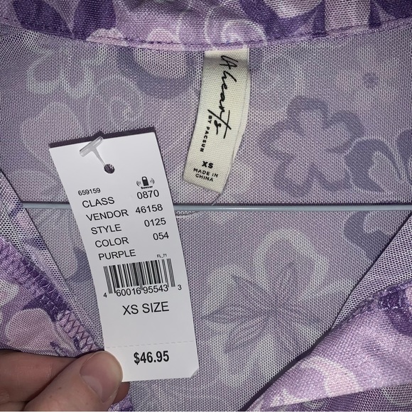 PacSun Mesh Button Up Collared Mini Dress - Picture 3 of 6